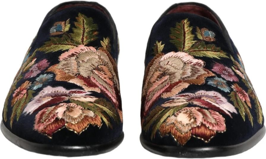 Dolce & Gabbana Velvet Loafers met bloemenborduursel - Foto 4