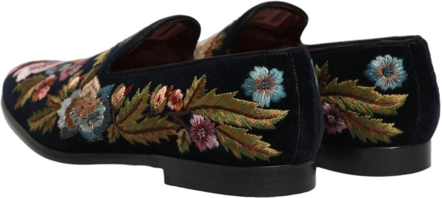 Dolce & Gabbana Velvet Loafers met bloemenborduursel - Foto 5