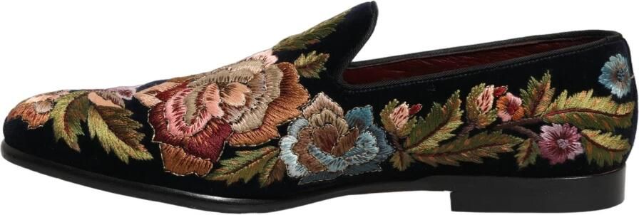 Dolce & Gabbana Velvet Loafers met bloemenborduursel - Foto 7