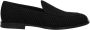 Dolce & Gabbana Zwarte Velvet Slip-On Loafers - Thumbnail 1