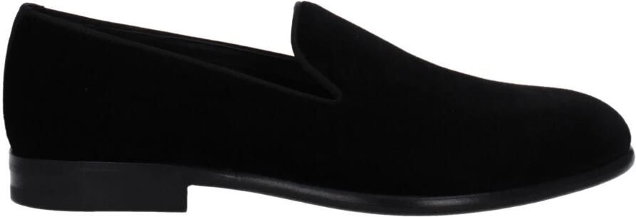 Dolce & Gabbana Zwarte Velvet Loafer Stijlvolle Schoen