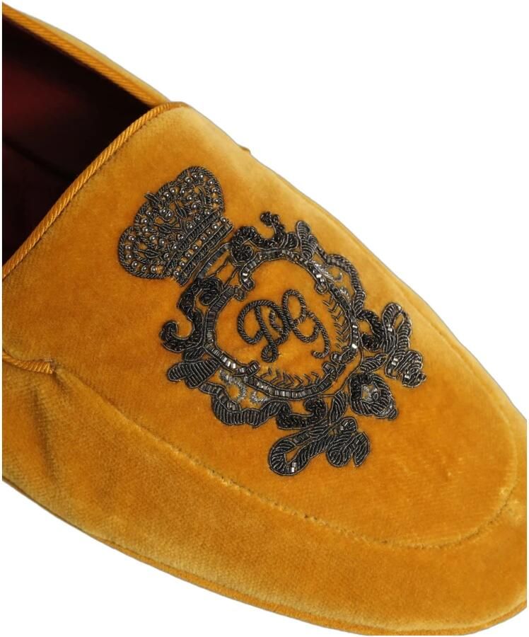 Dolce & Gabbana Velvet Slippers with Crown Embroidery - Foto 2
