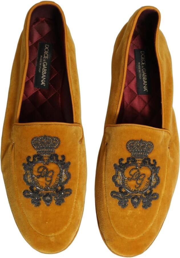Dolce & Gabbana Velvet Slippers with Crown Embroidery - Foto 3