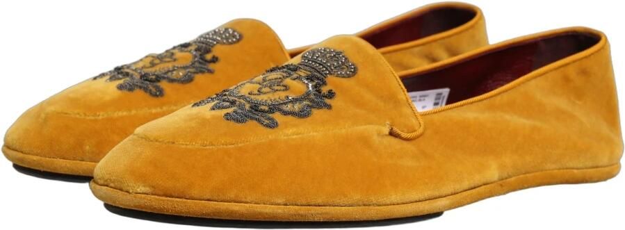Dolce & Gabbana Velvet Slippers with Crown Embroidery - Foto 6