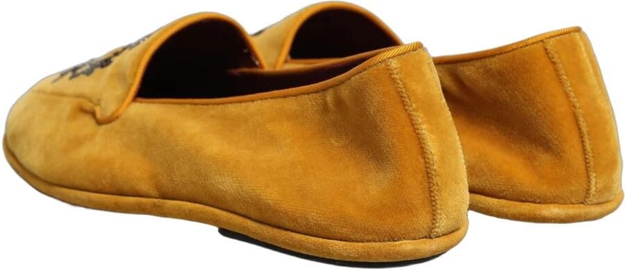Dolce & Gabbana Velvet Slippers with Crown Embroidery - Foto 5