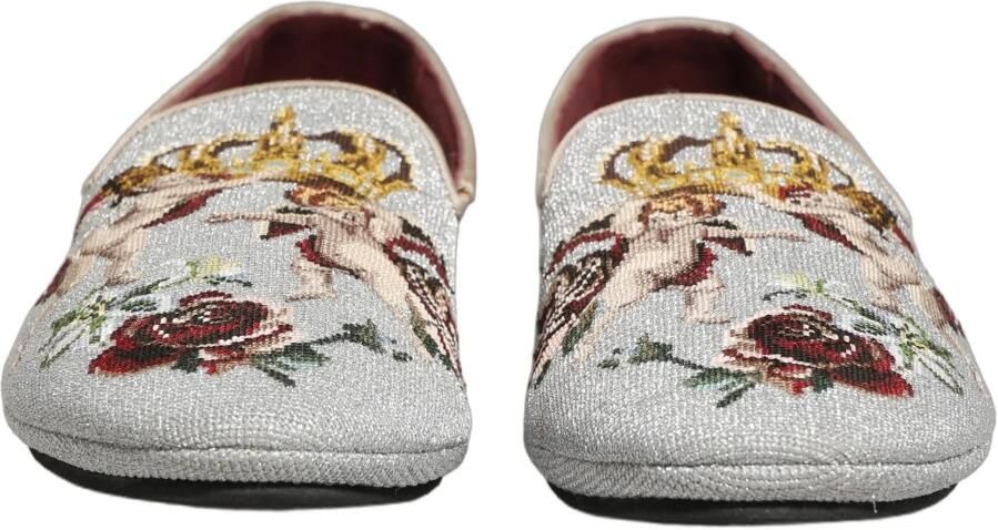 Dolce & Gabbana Velvet Slippers with Crown Embroidery - Foto 3