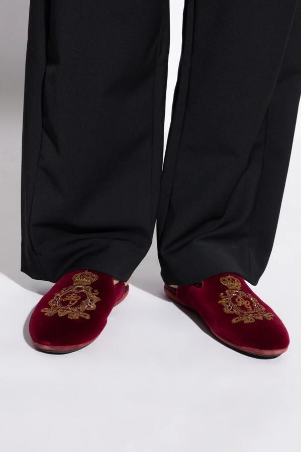 Dolce & Gabbana Velvet Slippers with Embroidery - Foto 2