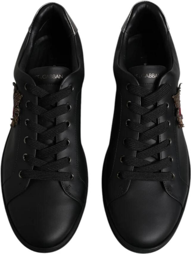 Dolce & Gabbana Versierde Hart Leren Sneakers