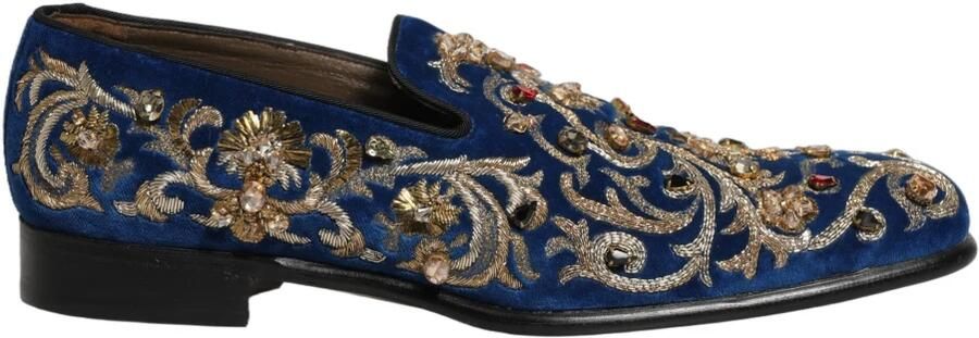 Dolce & Gabbana Versierde Velvet Loafers