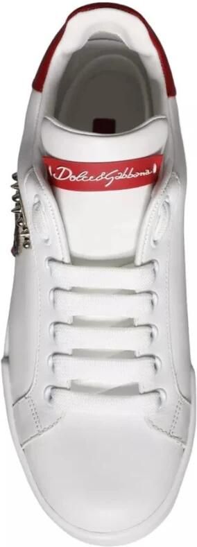 Dolce & Gabbana Wit Rood Portofino Sneakers Schoenen - Foto 6