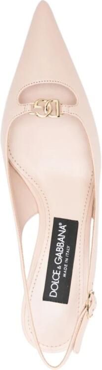 Dolce & Gabbana Slingback van nappaleer met zijde-effect - Foto 14