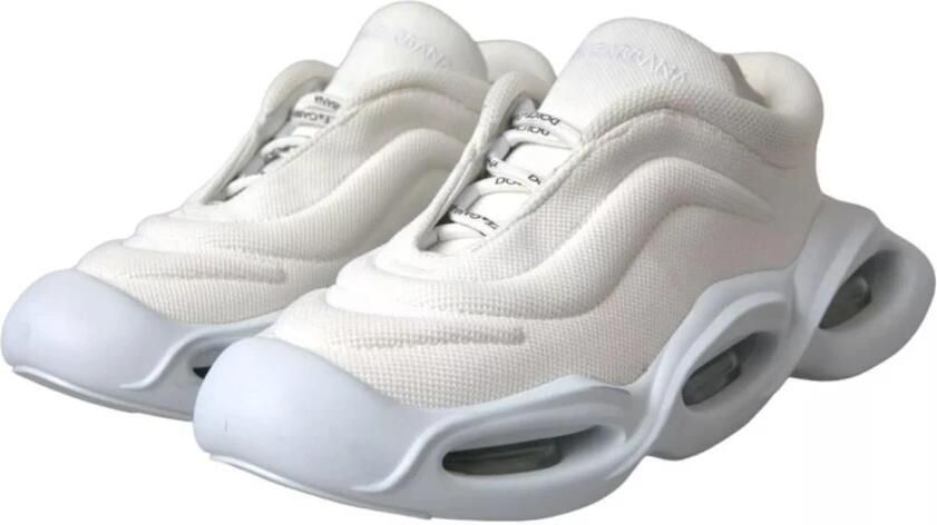 Dolce & Gabbana Witte Canvas Veterschoenen met Luchtkussen Zool - Foto 7