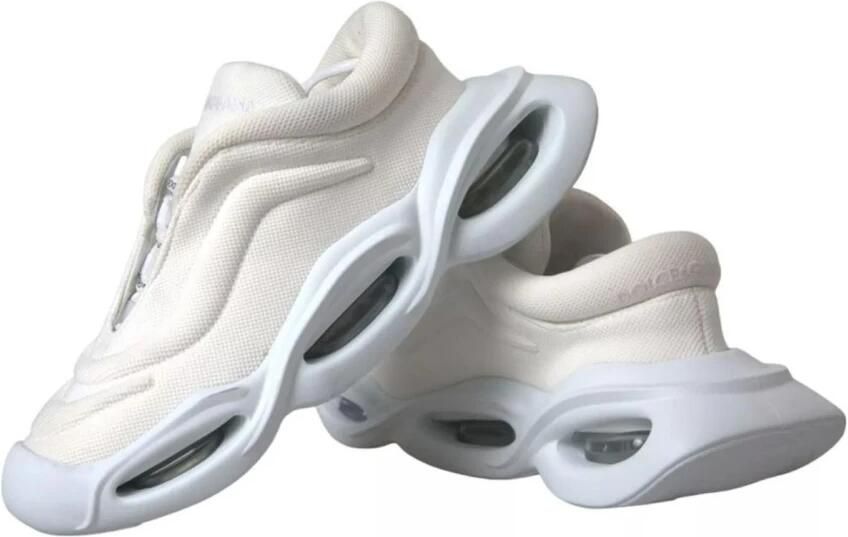 Dolce & Gabbana Witte Canvas Veterschoenen met Luchtkussen Zool - Foto 5