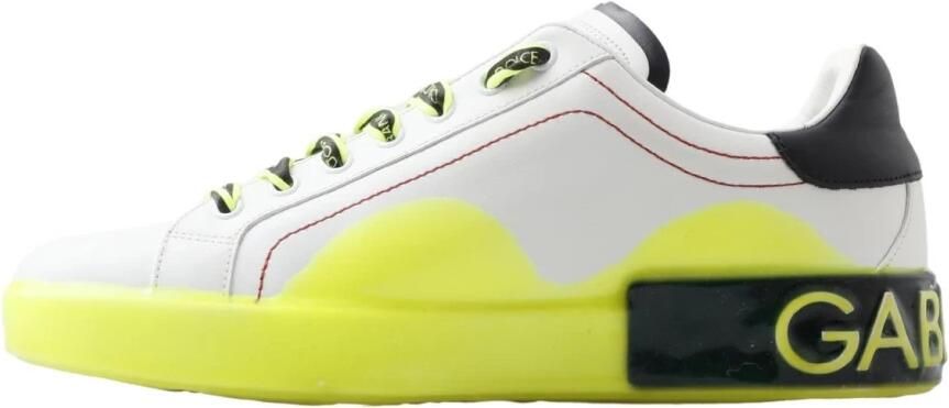 Dolce & Gabbana Elegante Portofino Lage Top Lederen Sneakers Multicolor Heren