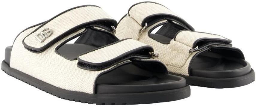 Dolce & Gabbana Witte Katoenen Casual Sandalen