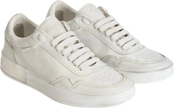 Dolce & Gabbana Witte Leren Sneaker met Geperforeerd Detail