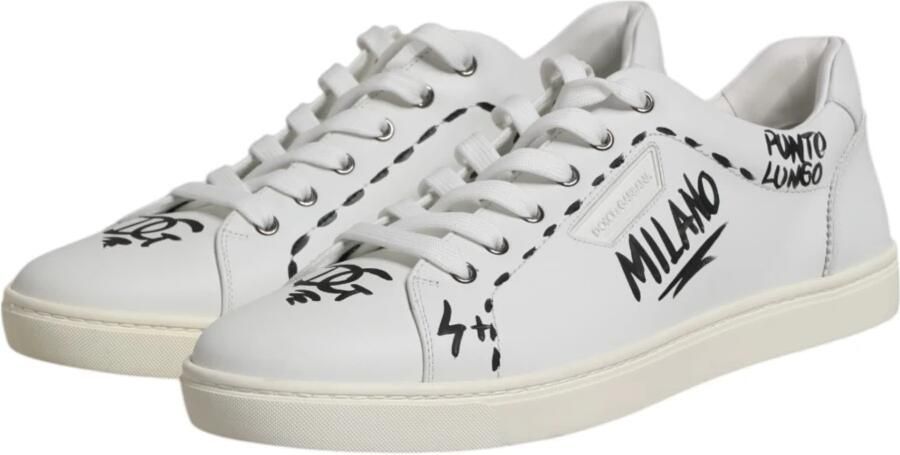 Dolce & Gabbana Witte Londen Kalfsleren Sneakers