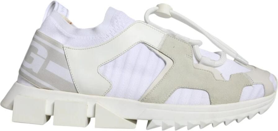 Dolce & Gabbana Witte Mesh Sorrento Trekking Sneakers