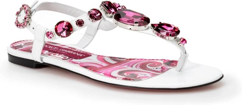 Dolce & Gabbana Leren Sandaal met Geometrische Print en Borduursel Multicolor Dames - Foto 2
