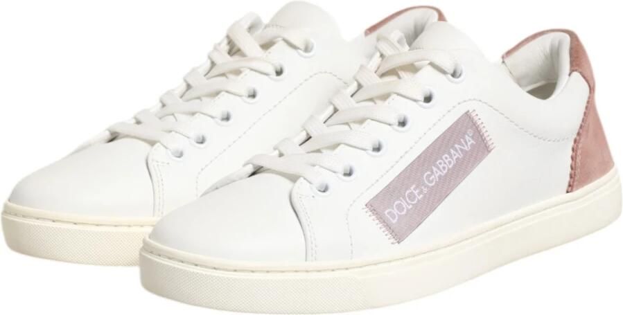 Dolce & Gabbana Witte Roze Leren Lage Sneakers Multicolor Heren - Foto 2