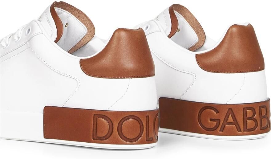 Dolce & Gabbana Portofino sneaker van kalfsleer met logo