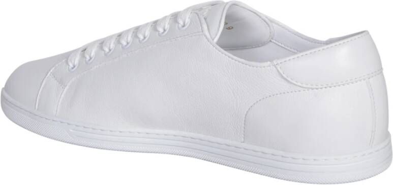 Dolce & Gabbana Saint Tropez Plaque Sneakers Moderne Herenschoenen in het Wit White Heren