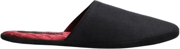 Dolce & Gabbana Wool Cotton Chevron Slippers