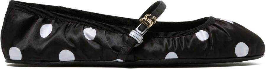 Dolce & Gabbana Zwart & Wit Polka Dot Ballerina