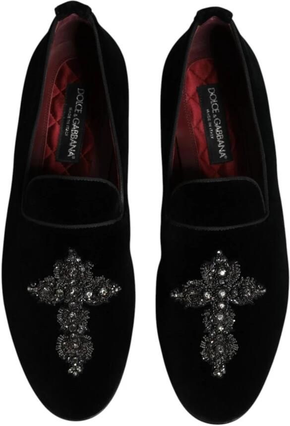 Dolce & Gabbana Zwart Goud Kruis Loafers Jurkschoenen - Foto 2