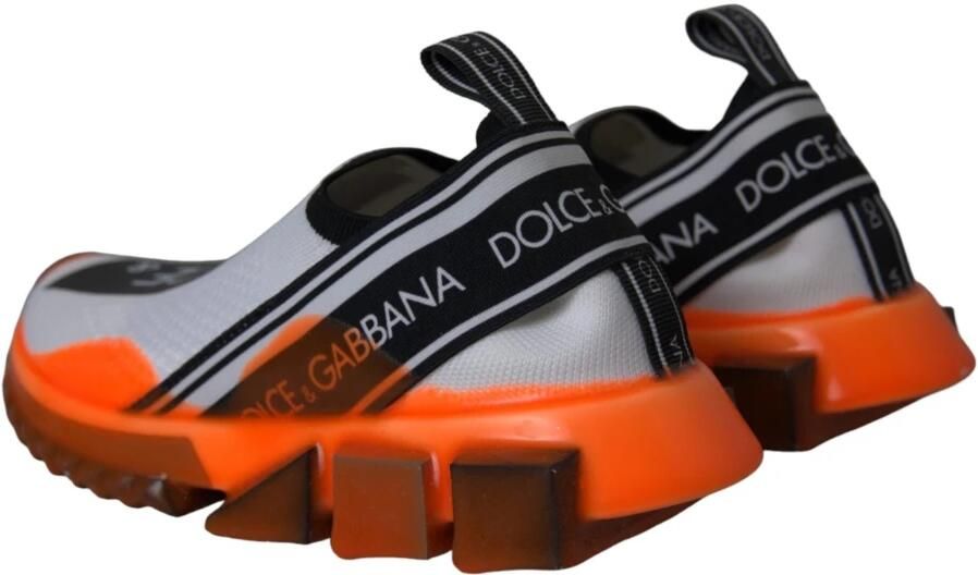 Dolce & Gabbana Logo Print Slip On Sneakers met Stoffen Treklus Multicolor Dames