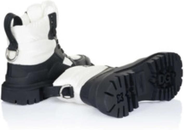 Dolce & Gabbana Gepolsterde Trekkinglaarzen Schwarz Wei Black Dames - Foto 3