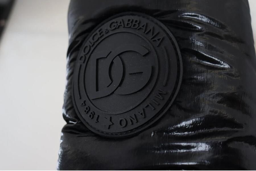 Dolce & Gabbana Zwarte Gewatteerde Mid Calf Winterlaarzen Zwart