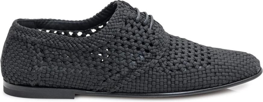 Dolce & Gabbana Zwarte geweven stoffen flats