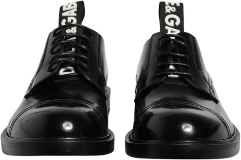 Dolce & Gabbana Zwarte Lakleren Derby Schoenen