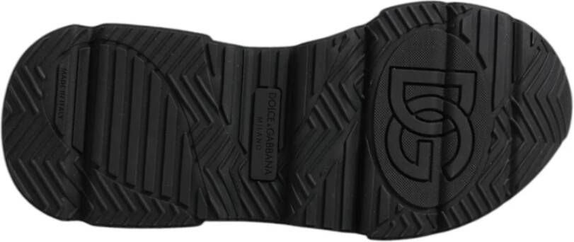 Dolce & Gabbana Zwarte leren Daymaster lage sneakers