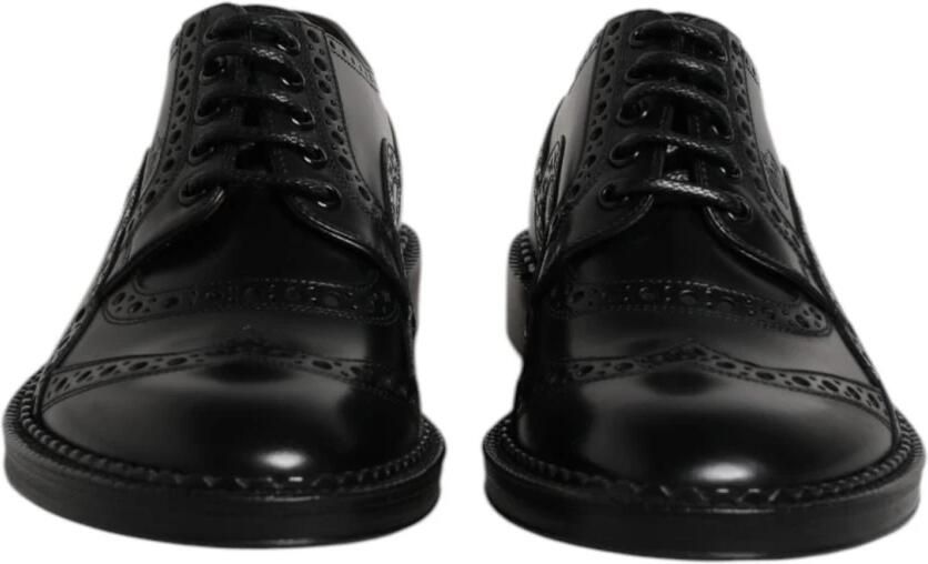 Dolce & Gabbana Zwarte Leren Derby Formele Schoenen