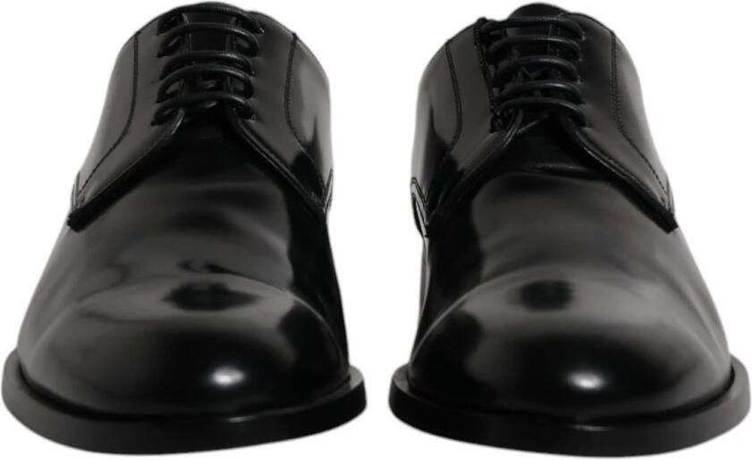 Dolce & Gabbana Zwarte Leren Derby Veterschoenen