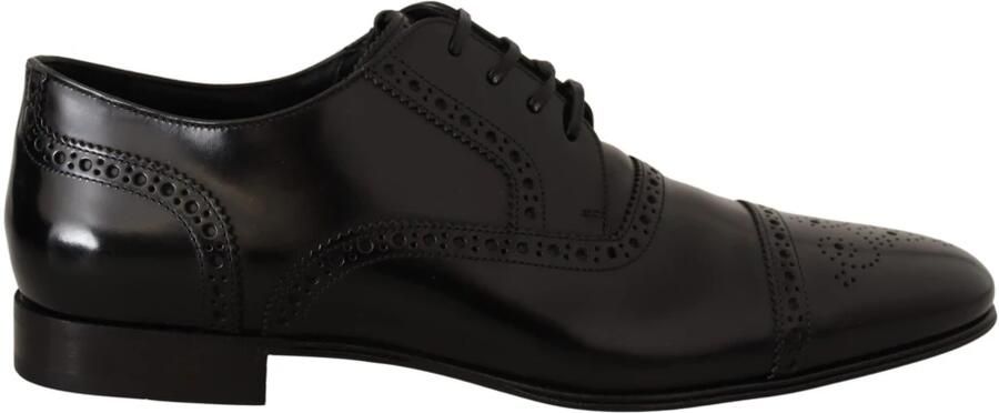Dolce & Gabbana Zwart lederen heren Derby formele loafers schoenen - Foto 3