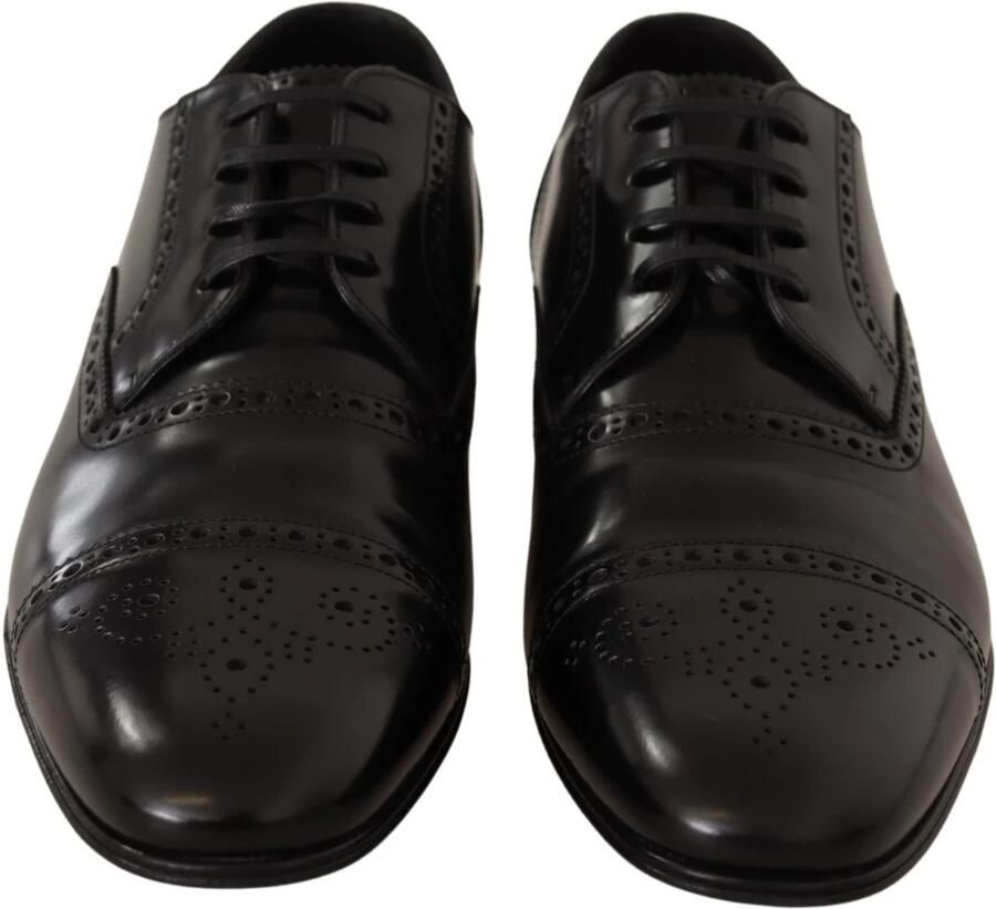 Dolce & Gabbana Zwart lederen heren Derby formele loafers schoenen - Foto 2
