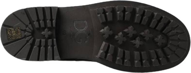 Dolce & Gabbana Zwarte Leren Shearling Laarzen Black Heren - Foto 9