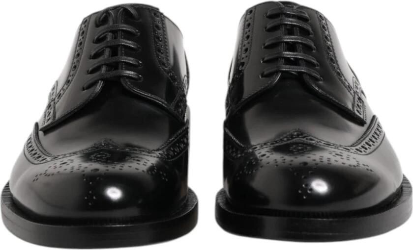 Dolce & Gabbana Zwarte Leren Wingtip Formele Schoenen