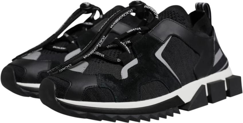 Dolce & Gabbana Zwarte Mesh Sorrento Trekking Sneakers - Foto 4