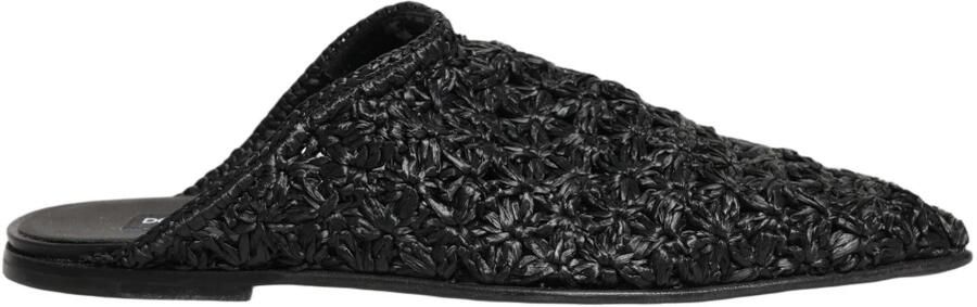 Dolce & Gabbana Zwarte Mules Slides Slippers Heren Platte Schoenen
