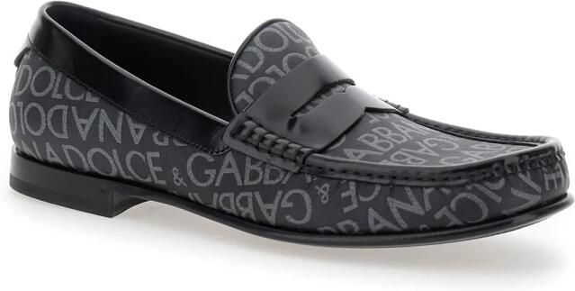 Dolce & Gabbana Zwarte platte schoenen City Blanco Loafer