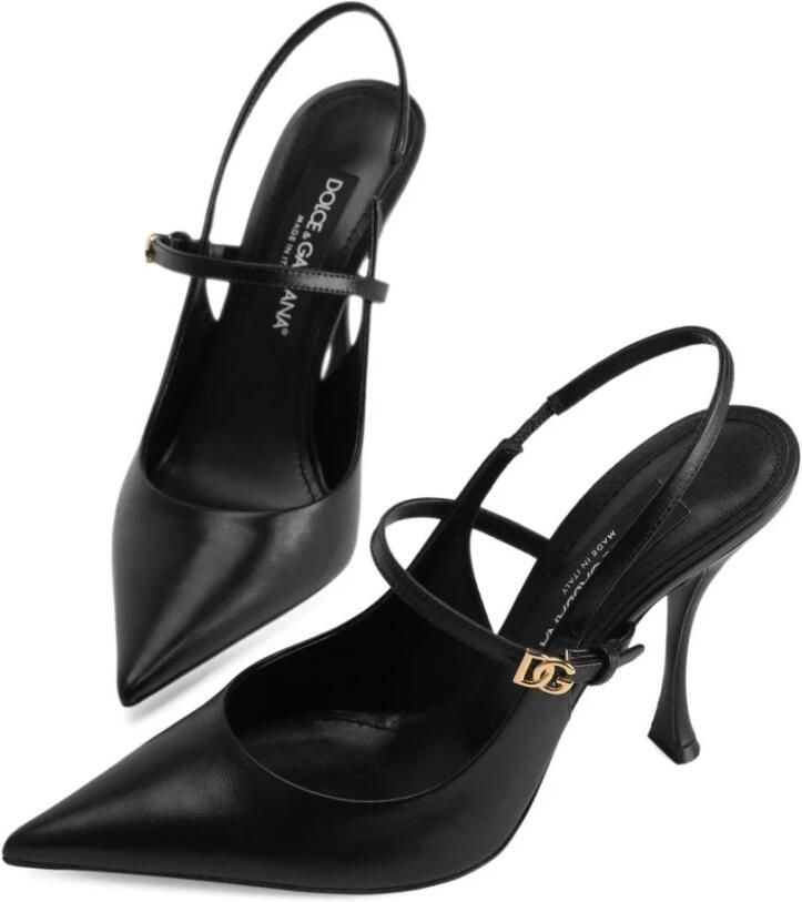 Dolce & Gabbana Zwarte platte schoenen Elegante stijl