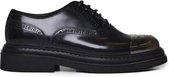 Dolce & Gabbana Zwarte leren loafers met geperforeerde details Black Heren - Foto 3