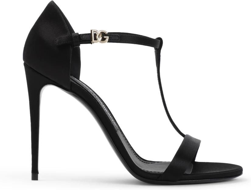 Dolce & Gabbana Zwarte sandalen met hak van 10 5 cm