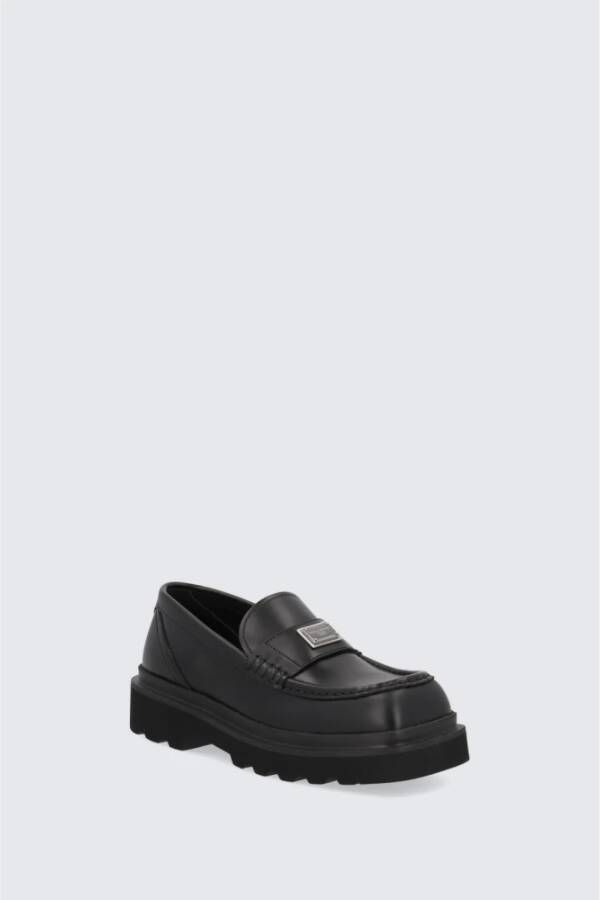 Dolce & Gabbana Zwarte platte schoenen met logo plaat Black Dames - Foto 2