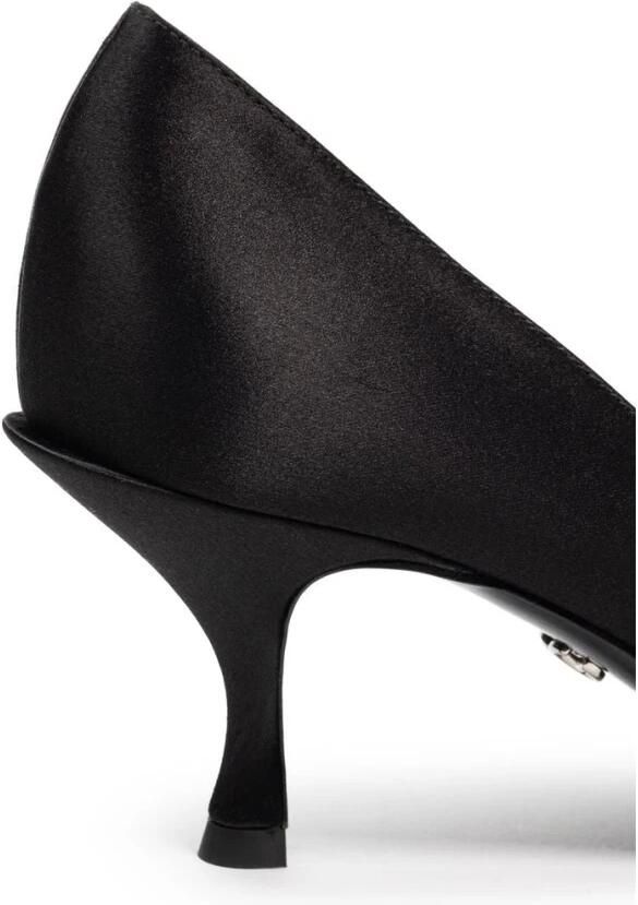 Dolce & Gabbana Satijnen Juweel Décolleté Schoenen Black Dames - Foto 2