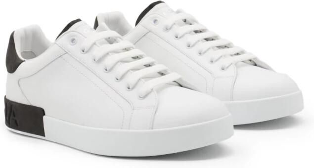 Dolce & Gabbana Witte platte schoenen Elegante stijl
